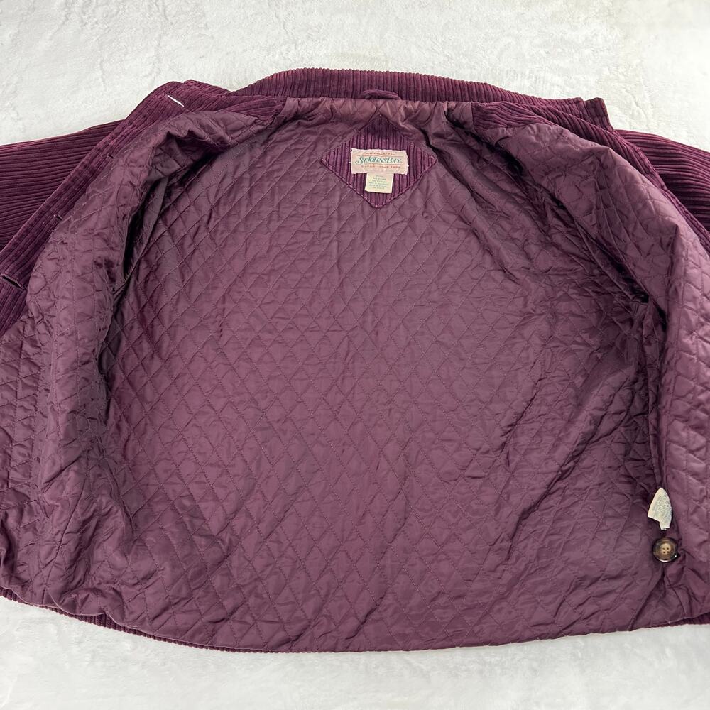 St. John's Bay Vintage Purple Corduroy Button Jacket Women's size Medium Petite - Picture 4 of 8